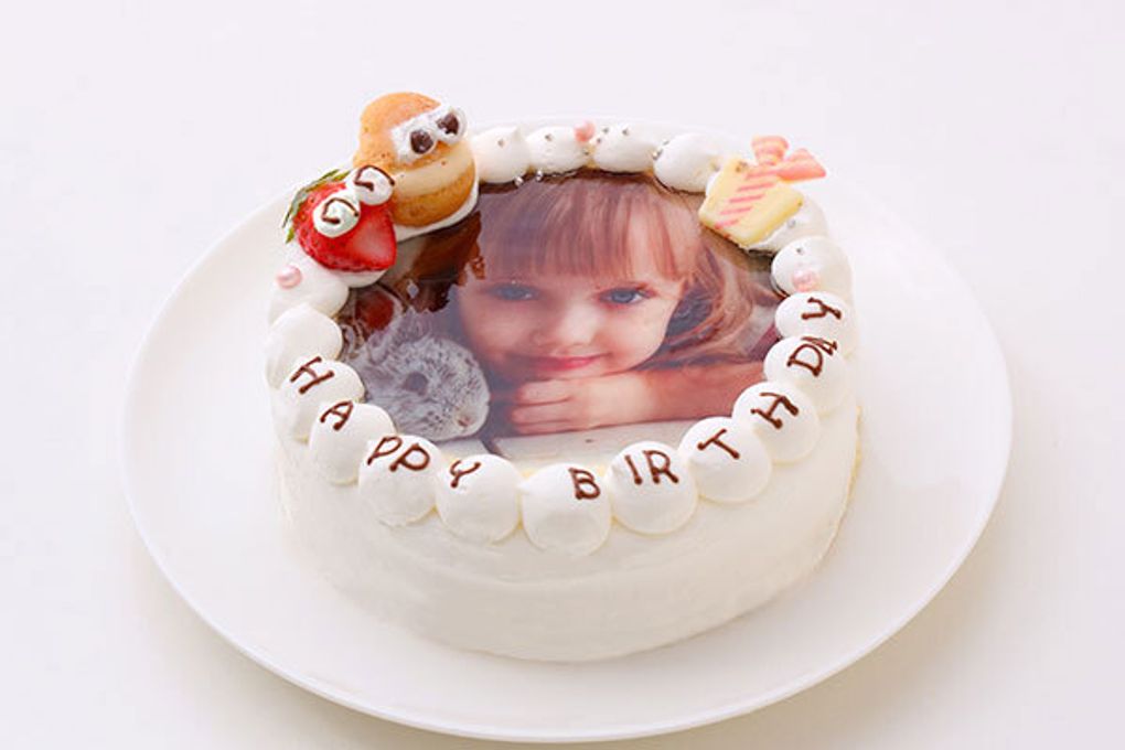 お祝いのケーキに写真を添えて(^O^)／ フォト 写真 ケーキ 4号 2