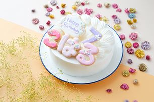 ひらがなアイシングクッキー生クリームデコレーション(3文字)