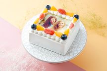 【爆買いSALE】≪送料無料≫スクエア写真ケーキ 4号 12cm 2