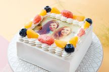 【爆買いSALE】≪送料無料≫スクエア写真ケーキ 4号 12cm 3