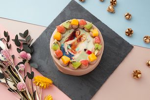 【爆買いSALE】写真ケーキ チョコ生 丸型 4号 12cm