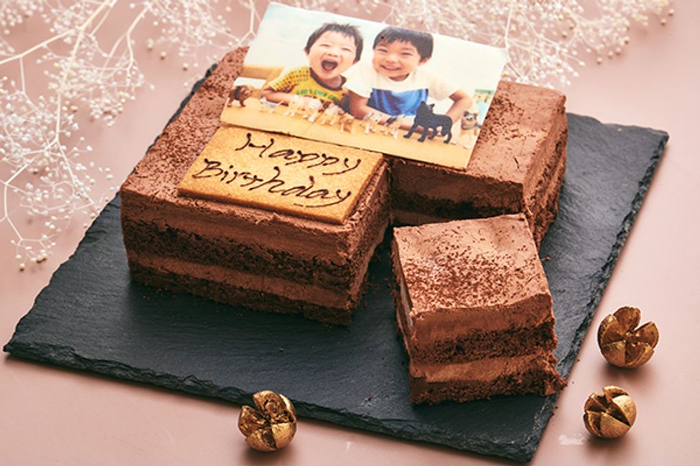 低糖質ケーキ 砂糖不使用！ 写真ケーキ ムースショコラ 18×17cm 6.5号  3