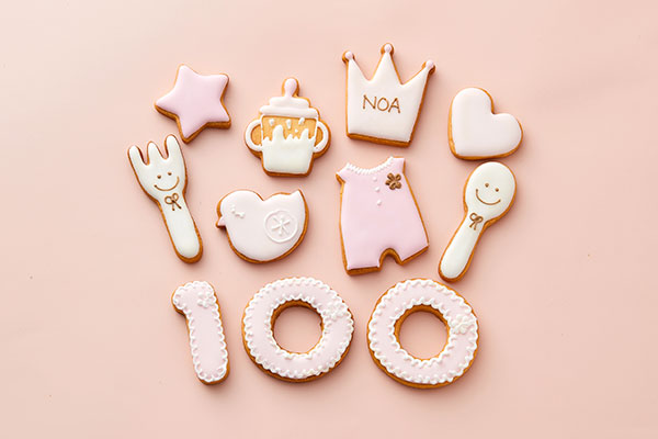 Baby 100days アイシングクッキー（sucre cresia） | Cake.jp