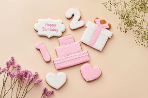 数字つきバースデーアイシングクッキーセット（シンプルバージョン）