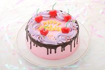 さくらんぼケーキ ピンク×チョコレート 6号《センイルケーキ》 1