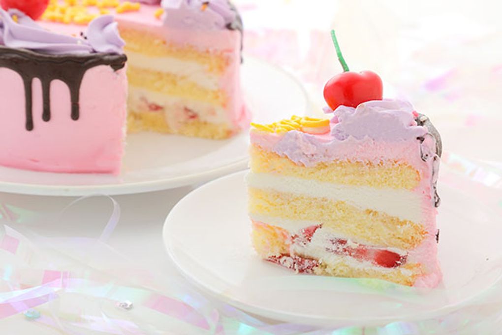 さくらんぼケーキ ピンク×チョコレート 4号《センイルケーキ》 3