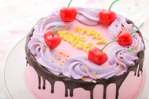 さくらんぼケーキ ピンク×チョコレート 5号《センイルケーキ》 4