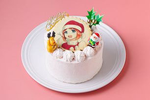 イラストクッキークリスマスショートケーキ 4号