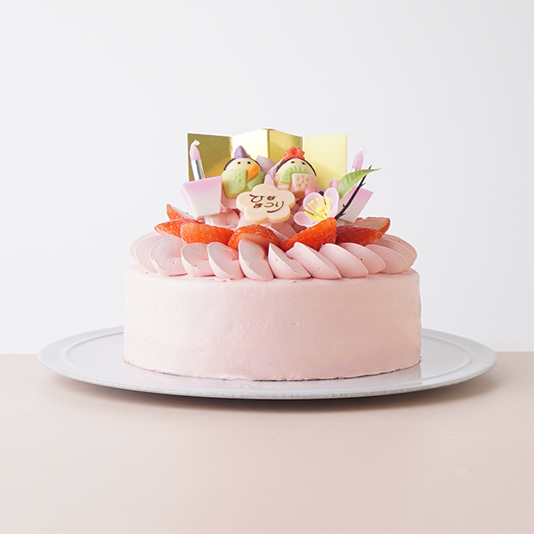 苺クリームのデコレーションケーキ 5号 15cm  3