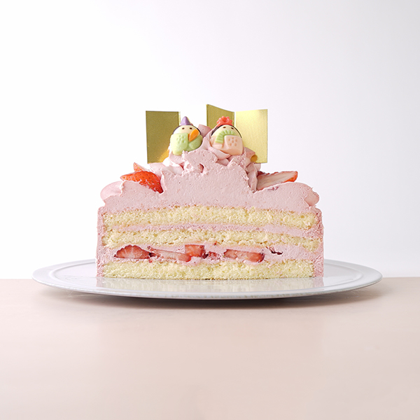 苺クリームのデコレーションケーキ 5号 15cm  4