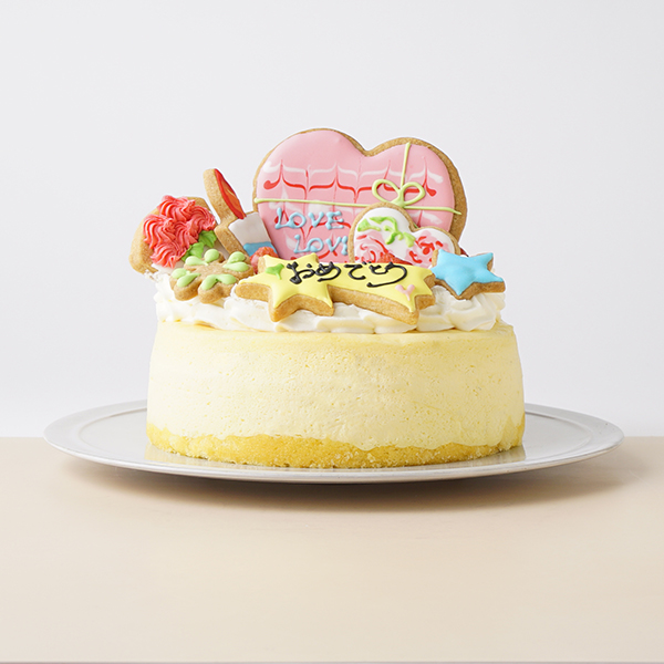 ふわとろっ半熟スフレチーズケーキ あなただけの選べるアイシングクッキーケーキ 5号 選んで楽しい！！ ＊アイシングデコ当日配送商品始まりました！ ギフトに最適  母の日2024 3