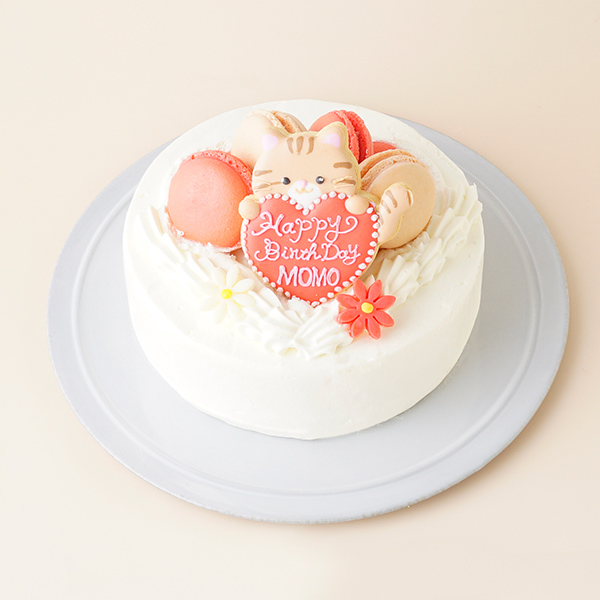 バースデーケーキ 生デコ5号（猫ちゃん）（欧風洋菓子 ル