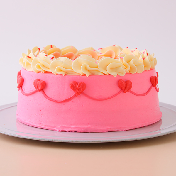 ビビッドピンクのヴィンテージケーキ 5号《センイルケーキ》 3