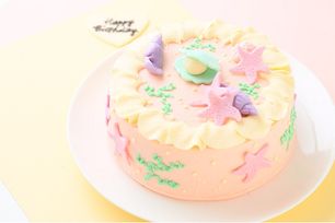 マーメイドバタークリームデコレーションケーキ 4号 12cm