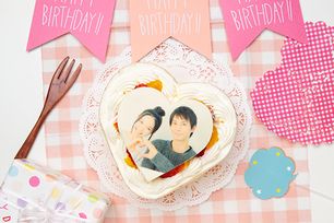 フォトケーキ ハート型 5号 15cm