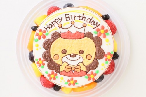 イラストデコレーションケーキ 丸型 6号 18cm エルショコラ Cake Jp