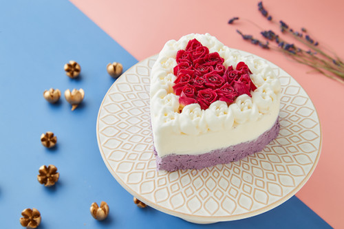 アイスケーキ ホワイトデーローズ エディブルフラワー食用花 バラ 12cm