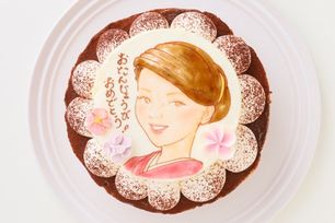 似顔絵チョコタルト 5号 15cm