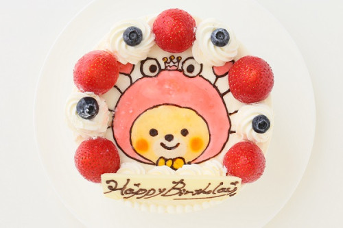 【美味宣言】純生苺ショート イラストケーキ 5号 15cm ギフトに最適
