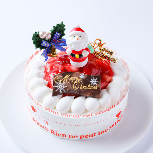 クリスマスケーキ22 苺デコレーションケーキ 5号 15cm サンタアンジェラ Cake Jp