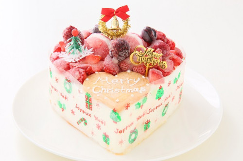 バニラアイスクリームのデコレーションケーキ 4号 12cm クリスマス2022 