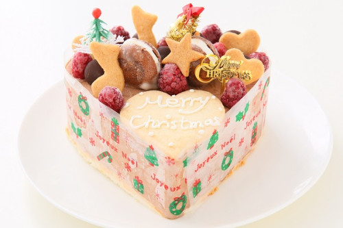 チョコアイスクリームのデコレーションケーキ 4号 12cm クリスマス2022