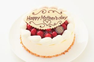  最高級洋菓子 シュス木苺レアチーズケーキ15cm  Happy Mother's Dayプレートセット