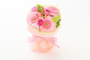 マジカルブーケ S ピンク・ラッピングを解かずにそのまま飾れる不思議な花束・誕生日などお祝いに 母の日2024