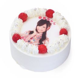 写真ケーキ ラズベリー デコレーション 生クリームショートケーキ 4号 12cm cream-4-p