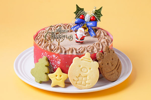 クリスマスケーキ2022 卵・乳製品・小麦除去可能 米粉のショコラクリスマス 4号 （柊ピックは赤いリボンになります） クリスマス2022