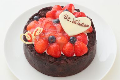  バレンタインケーキ  ストロベリーガトーショコラ 4号 12cm