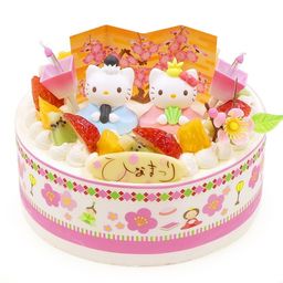 ひな祭りケーキ ハローキティ フレッシュ生クリームのデコレーションケーキ 5号 15cm cream-5-hina-hk ひな祭り2026