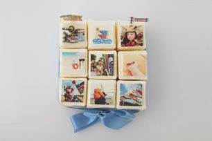 ファーストバースデーアルバムキャレケーキ ヨーグルトホイップクリーム  15cm×15cm