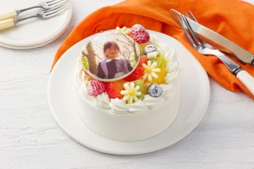 【Cake.jp店】写真ケーキ フルーツいっぱいショート 4号 12cm by レコロレ