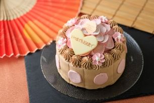 (敬老の日)チョコとベリーのお花ケーキ 4号 12cm