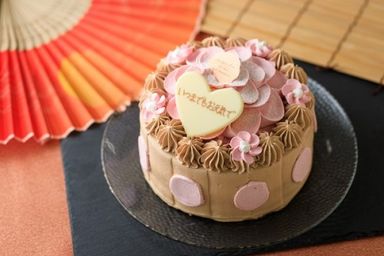 (敬老の日)チョコとベリーのお花ケーキ 4号 12cm