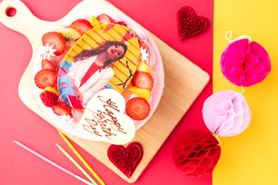 写真ケーキ 苺クリーム 5号 15cm