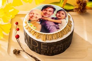 写真ケーキ モンブランスポンジ 5号 15cm