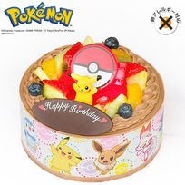 卵除去 キャラデコお祝いケーキ ポケットモンスター 生チョコクリームショートケーキ 5号 15cm cd-poke-22-choco-noegg