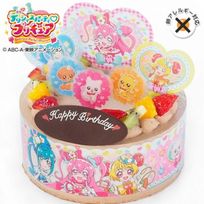 アレルギー対応 卵不使用 キャラデコパーティーケーキ デリシャスパーティ プリキュア 生チョコクリームショートケーキ 5号 15cm 4～6名様用 cd-prec-22-choco-noegg