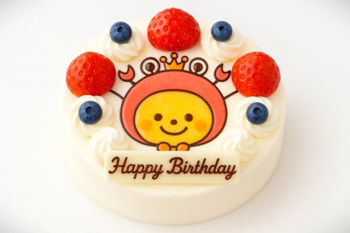 純生苺ショート イラストケーキ 6号 18cm ギフトに最適