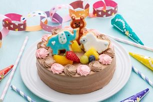 生チョコデコレーションケーキ アイシングクッキー3枚付き 4号 12cm