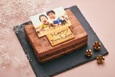低糖質ケーキ 砂糖不使用！ 写真ケーキ ムースショコラ 13.5×11cm 4.5号 母の日2024