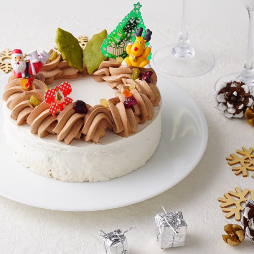 卵・乳製品・小麦粉不使用 クリスマス限定チョコレート ホールケーキ 15cm クリスマス2022 