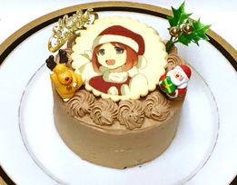 イラストクッキークリスマスチョコケーキ 4号【クリスマス2024】