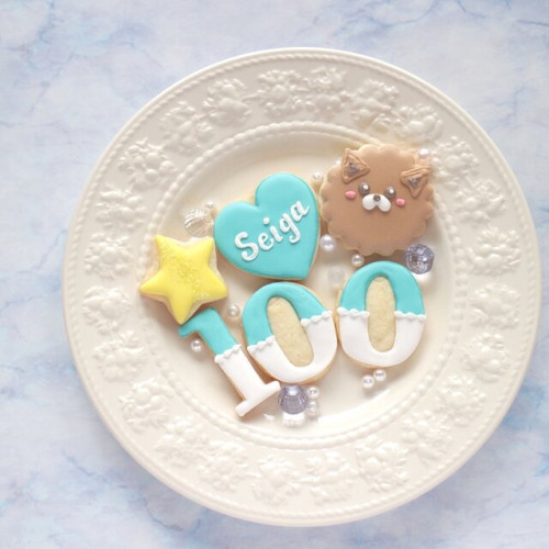 100日祝いアイシングクッキー 
