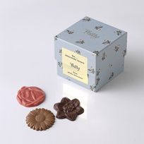 mini rose cube box(blue) 