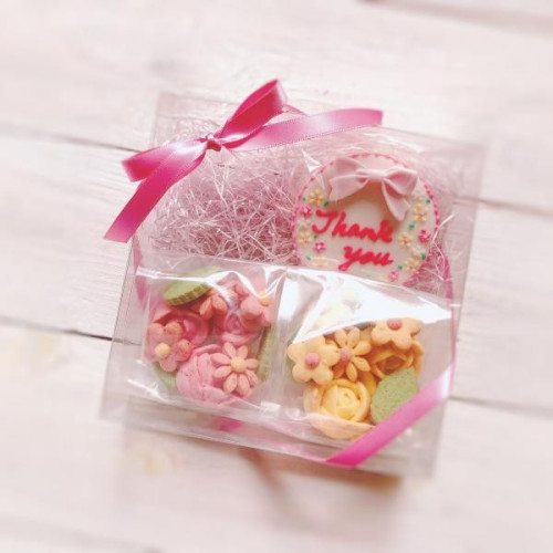 フリーメッセージ＆お花のクッキーBOXセット