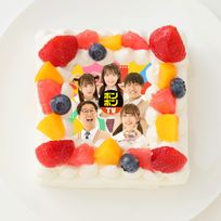 【ボンボンTV】四角型写真ケーキ 4号 12cm