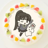 【1D&ゆーぽん】丸型写真ケーキ 3号 9cm